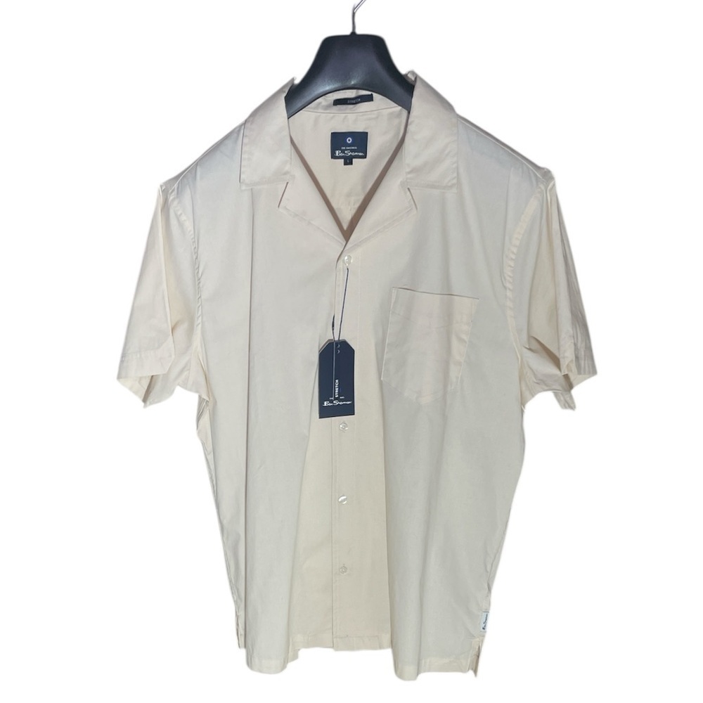 Ben Sherman Beige Short Sleeve Shirt sz L
